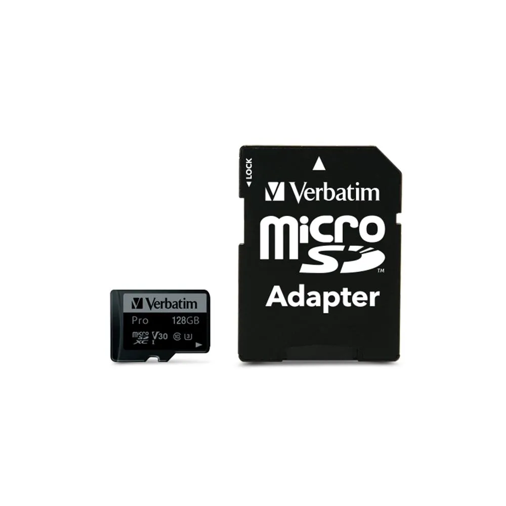 Verbatim 128GB Pro U3 Micro SDXC CLASS 10 UHS-I Hafıza Kartı (90MB/sn. - 45MB/sn.)