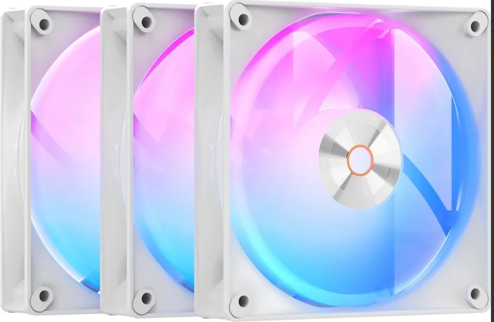Ocypus Delta F12 ARGB White 120 mm Fan (3'lü set)