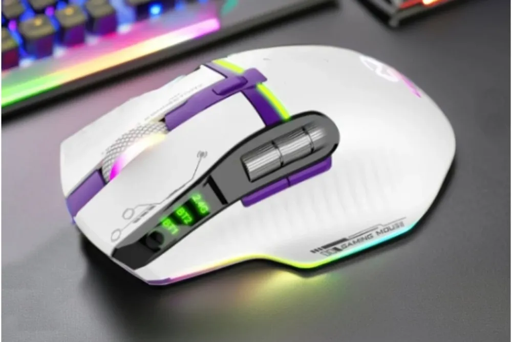gaman GWH-101 Şarjlı BT+2.4GHZ 12000Dpı Ultra Hafif Şarjlı Kablosuz Oyuncu Mouse Oyuncu Faresi BEYAZ