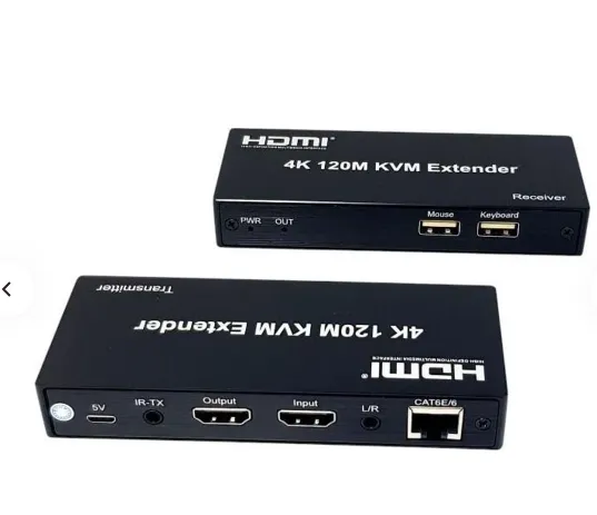Novacom 4k 120metre Hdmı+usb+ır To Cat6 Kvm Extender