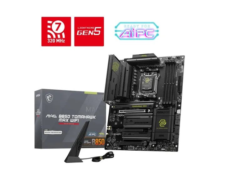 MSI Msı MB Mag B850 Tomahawk Max 8400MHZ(OC) DDR5 Am5 Atx Anakart