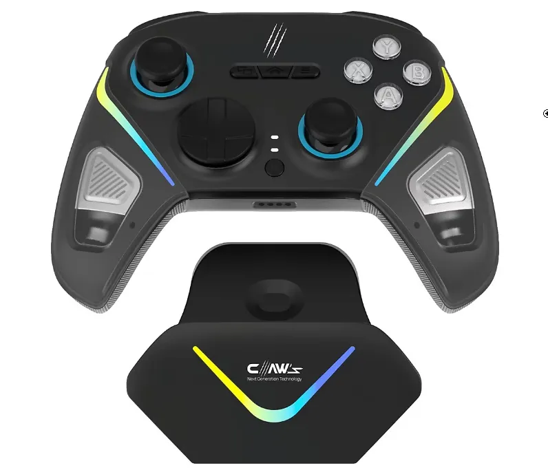 Claw's Tactical Combat 2.4 Ghz/bt Çift Kablosuz Mod - Rgb Şarj Standı - Mikro Switch - Harici Makro Tuşu - Hall 3D - Titreşimli - Turbo Modu - 18 Tuşlu Gamepad